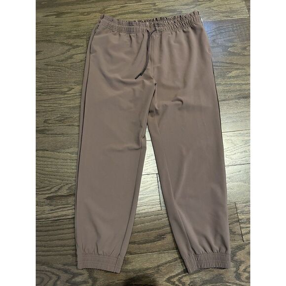 Athleta Brown Track Pants Relaxed Fit Joggers - Picture 2 of 6
